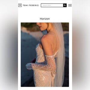 TONI FEDERICI “Horizon” Veil BRAND NEW, NEVER WORN